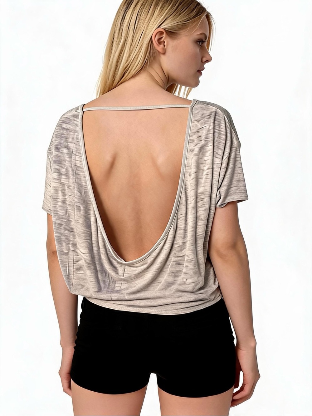 Alternative Heather Gray Crew Neck Tee